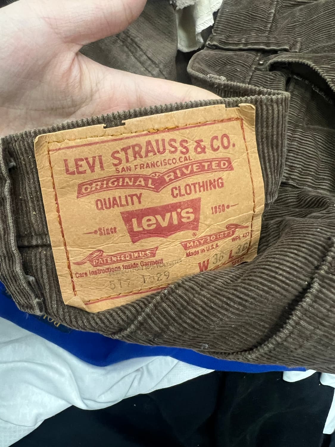 81년도 리바이스 브라운 팬츠 상품이미지2