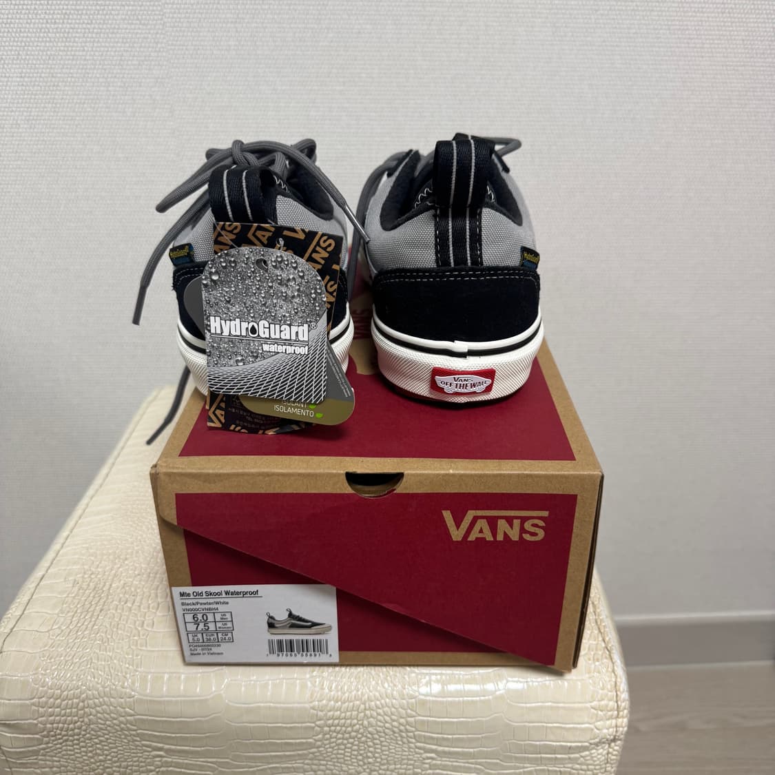 (240, 새 제품) 반스 올드스쿨 MTE 워터프루프 블랙 퓨터 화이트 상품이미지4