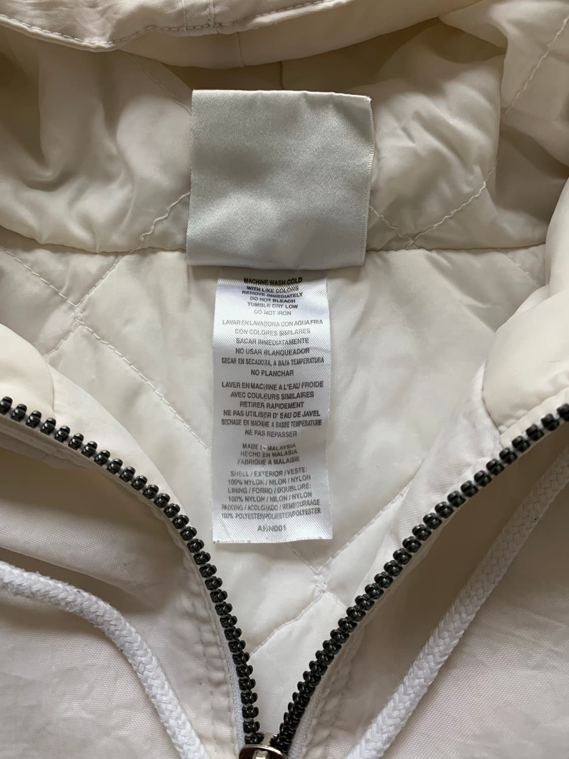 아디다스 90년대 해외판 올드스쿨 화이트 누빔 헤비 후드 자켓 상품이미지8