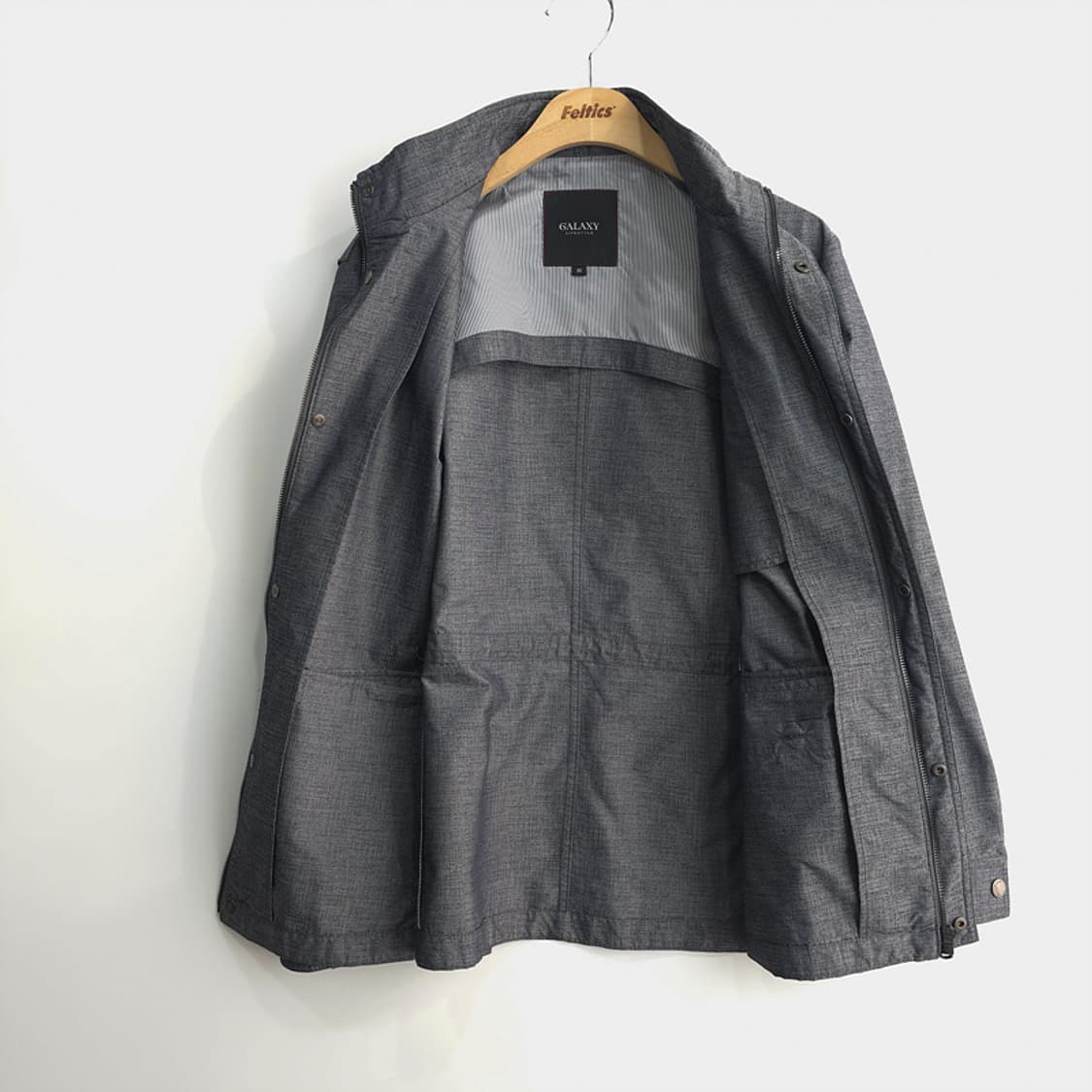 갤럭시 GALAXY 바람막이 집업 자켓 그레이 95 상품이미지4