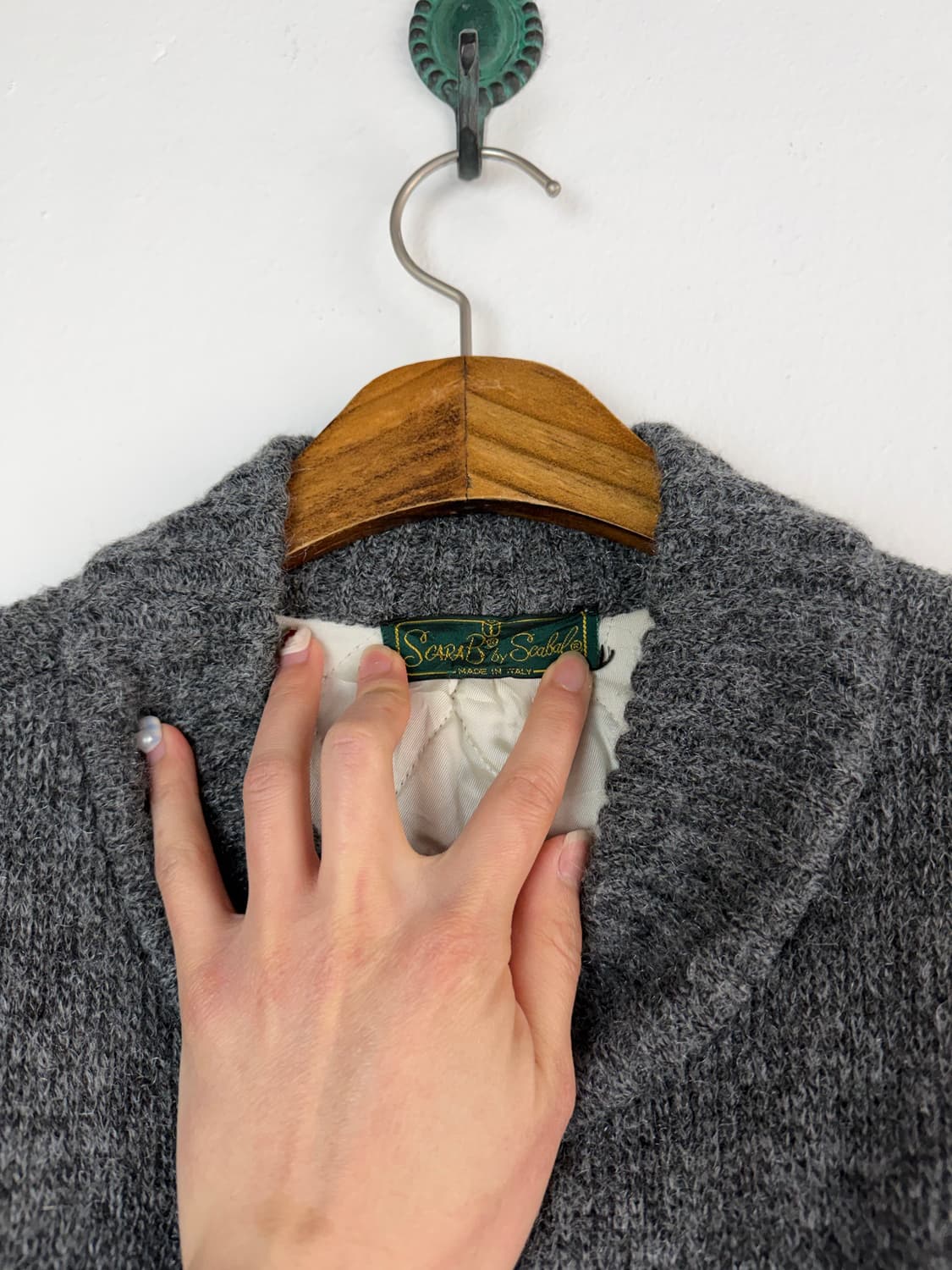 90s 이태리 메이드 빈티지 니트 봄버 상품이미지6