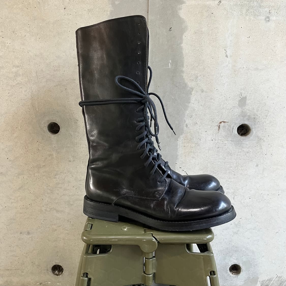 Ann Demeulemeester 앤드뮐미스터 레이스업하이 레더부츠 상품이미지2