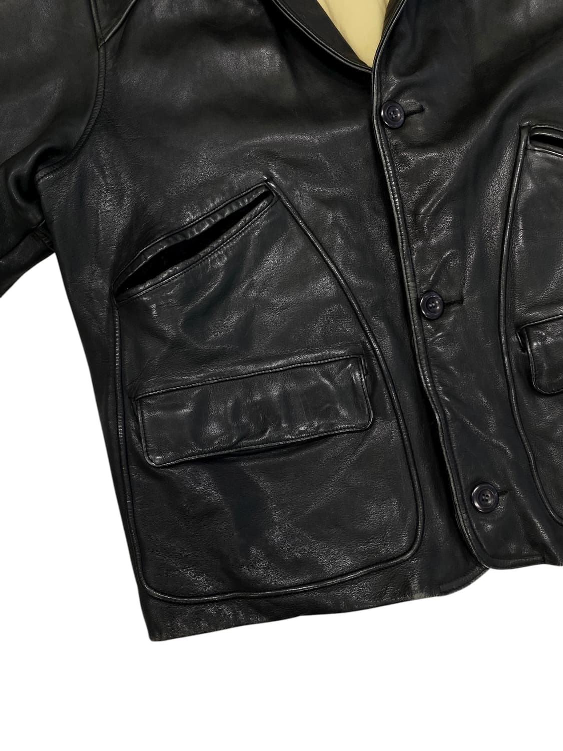 8-90's Chevignon 소가죽 헌팅 자켓 상품이미지5