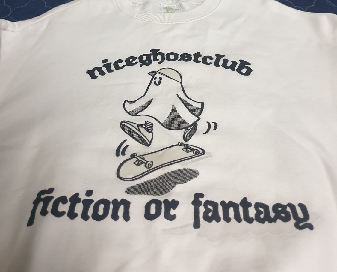 나이스고스트클럽 고스트 온 보드 UV 스웨트셔츠 (M) 상품이미지2