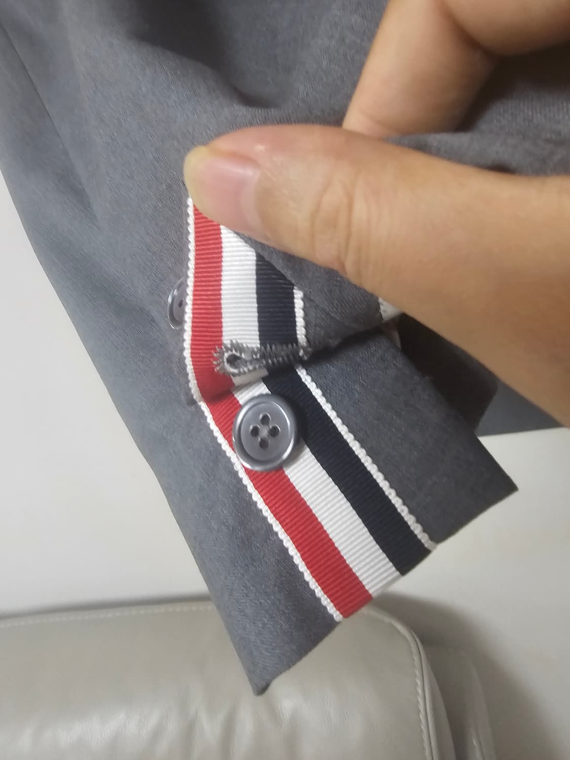 톰브라운 사선완장 플레인위브 울 쟈켓(4/오케이몰정품) 상품이미지5