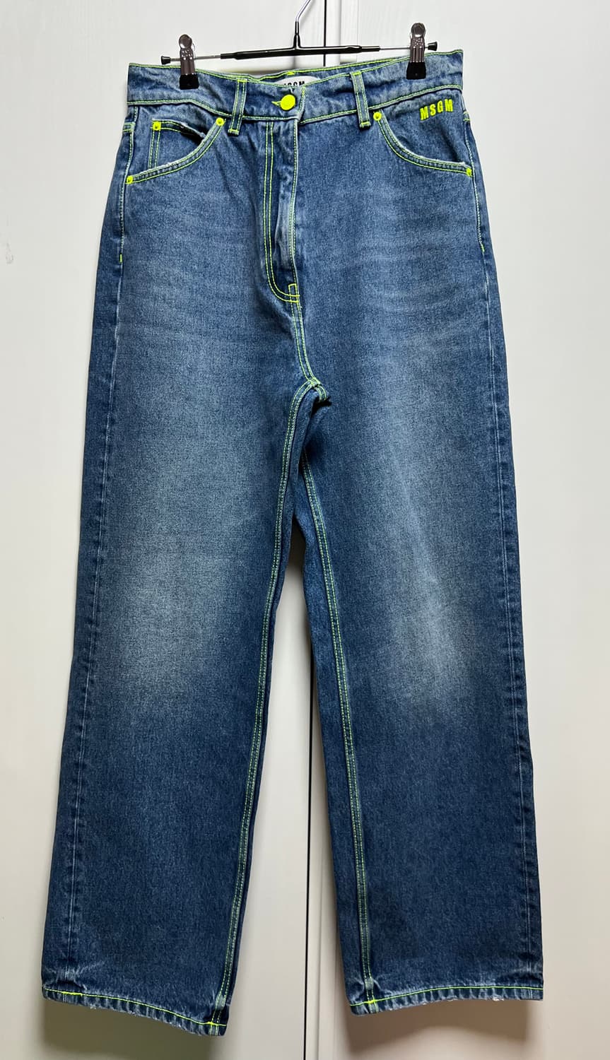 msgm 로고 데님팬츠 청바지 바지 상품이미지2