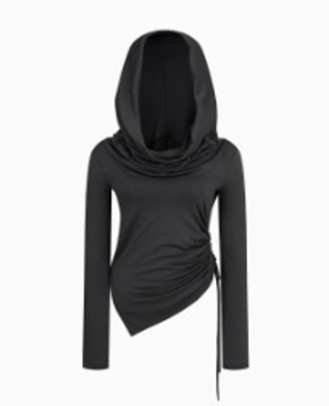 카시코 Cowl Hood Long Sleeve Charcoal 상품이미지1