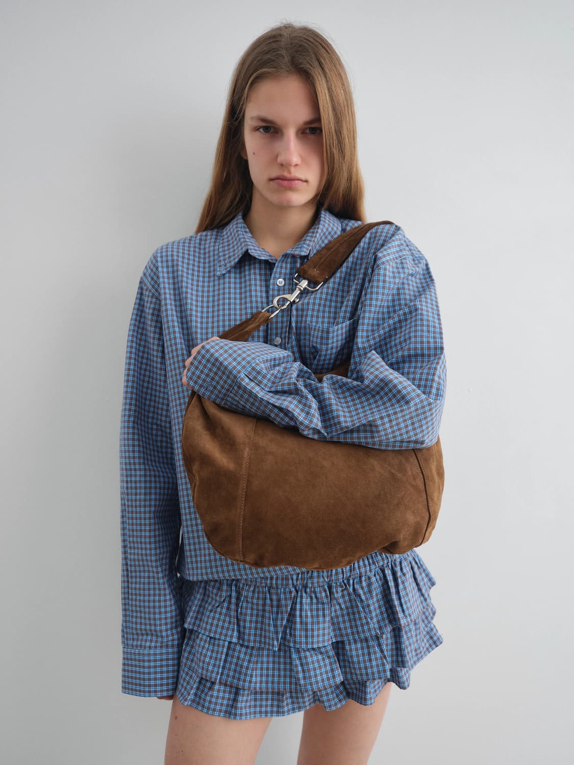 F/기마구아스 파울라 PAULA 스웨이드 호보백 브라운 상품이미지7