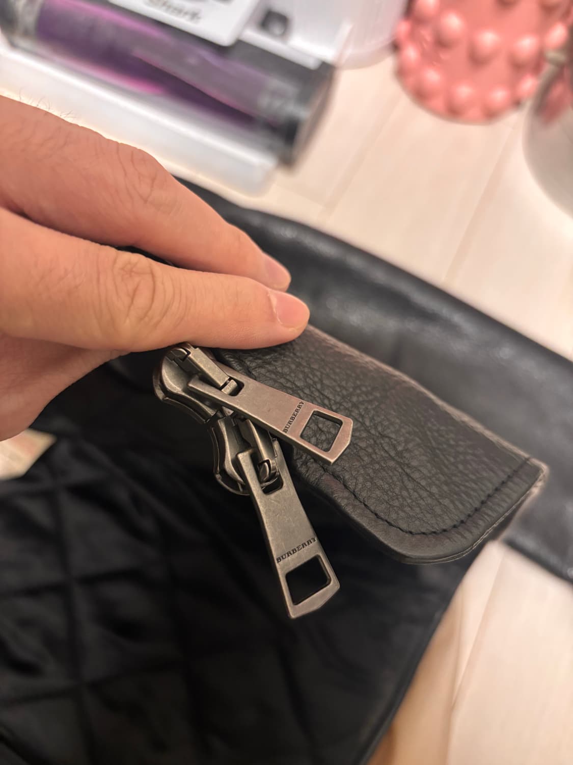 (Msize) 버버리 바이커 가죽자켓 상품이미지4