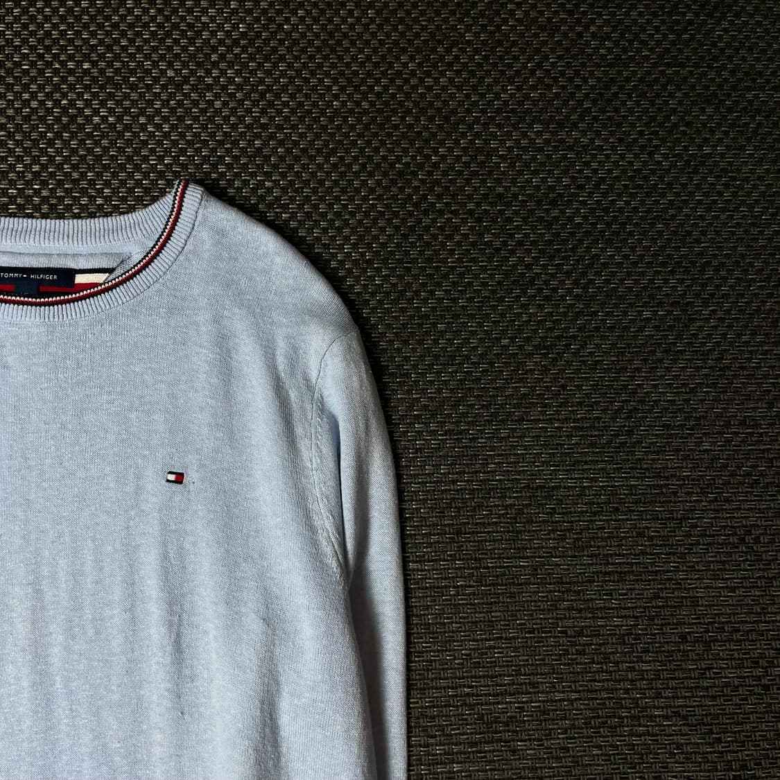 타미힐피거 미니로고 스카이블루 긴팔 니트 L 상품이미지3