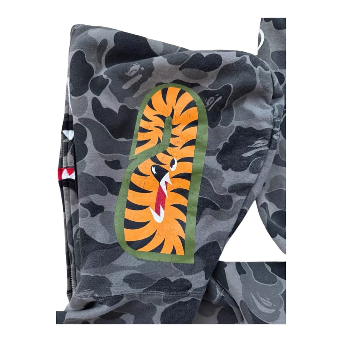 [ 2XL ] 베이프 흑계 샤크 후드집업 택비닐포함 상품이미지4