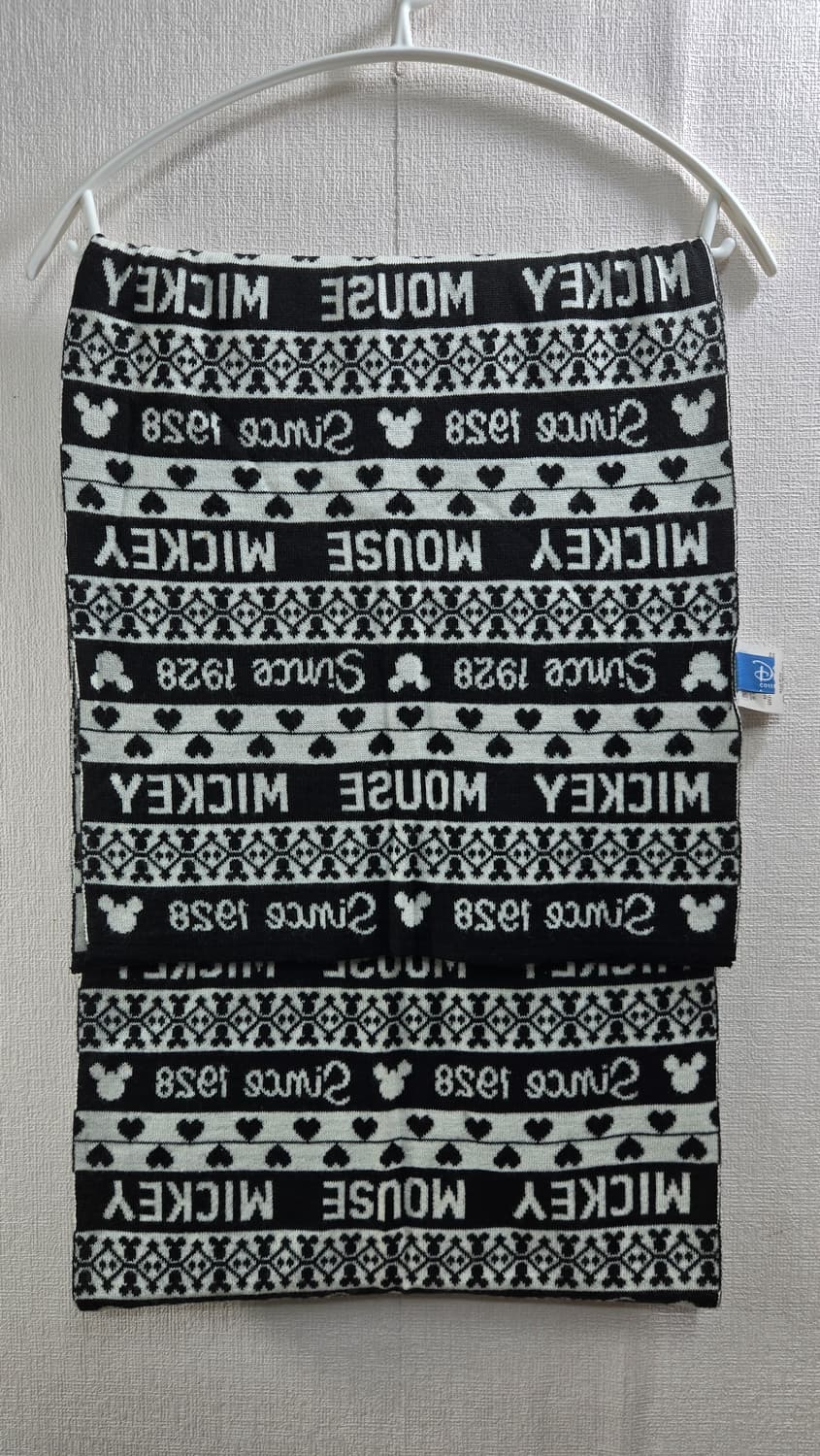 디즈니 미키마우스 니트 블랙 머플러 상품이미지1