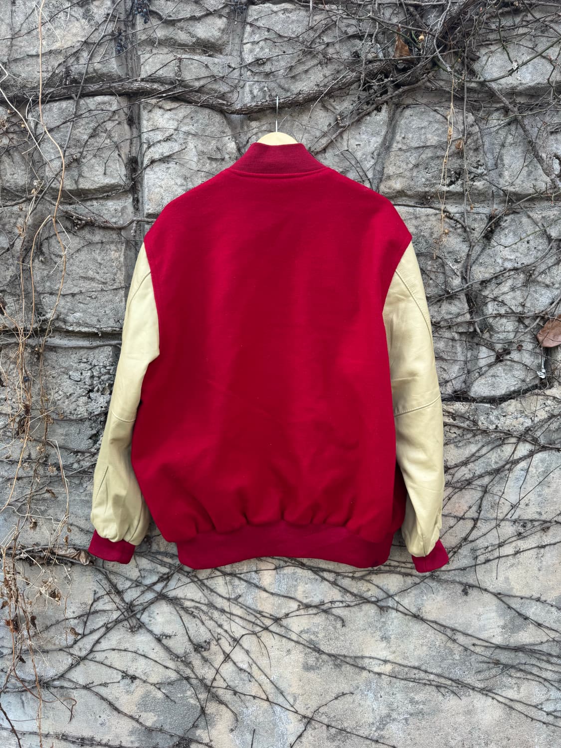 80~90s 할로웨이 빈티지 울 레더암 바시티 자켓 xl 상품이미지2