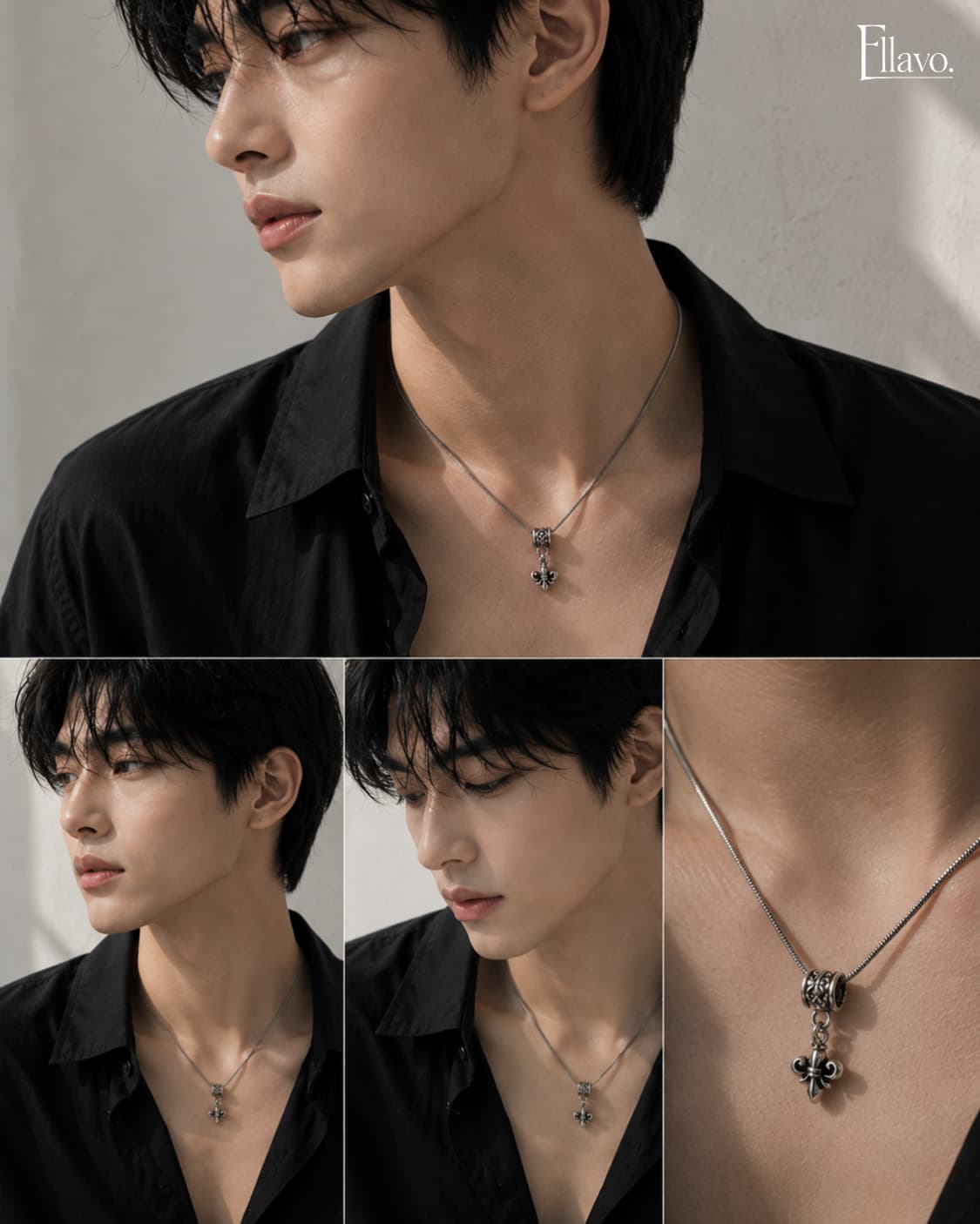 Ellavo Heritage Silver Chain Necklace 상품이미지4