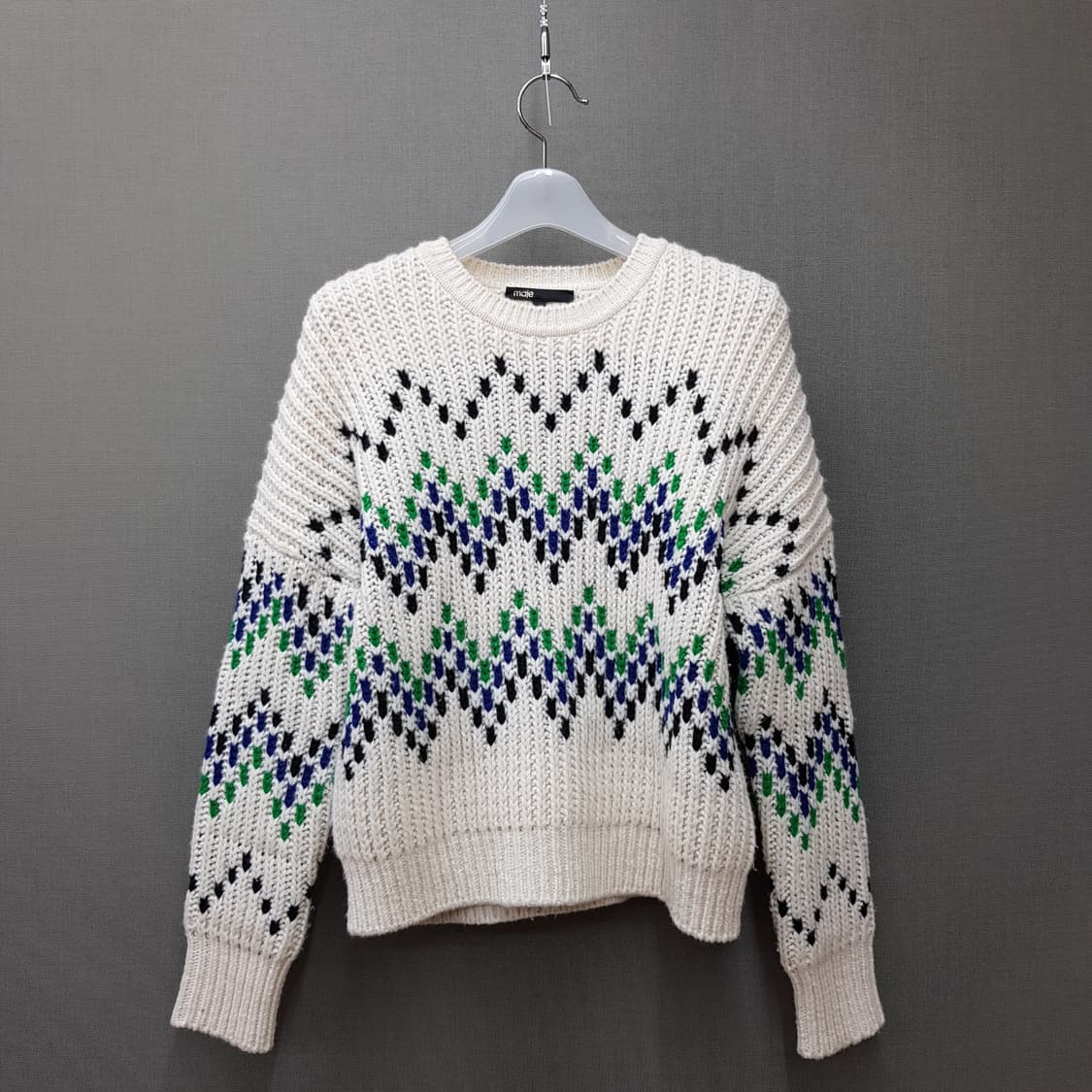 마쥬 Maje 노르딕 패턴 울 니트 스웨터 1사이즈 상품이미지2