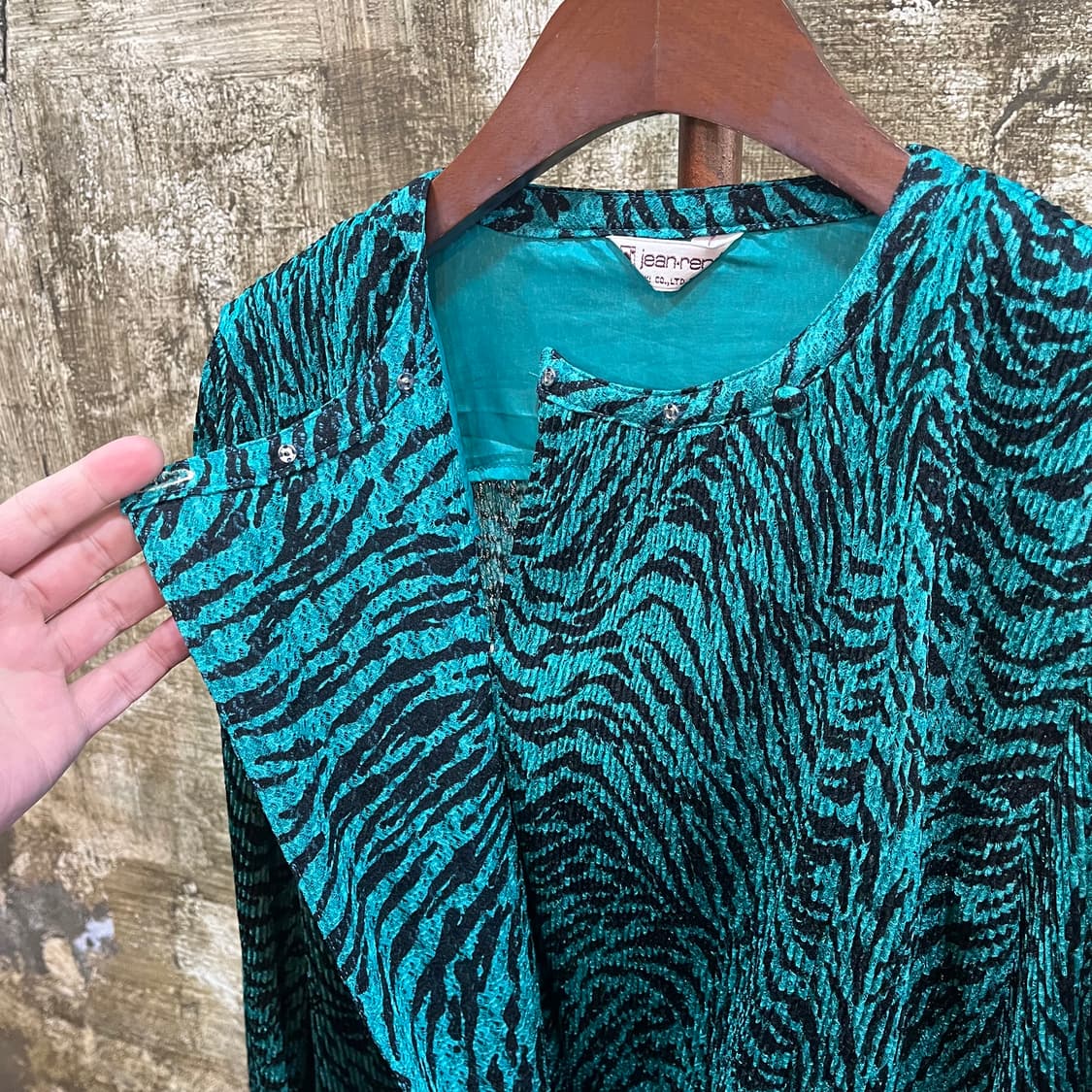 80s 빈티지 플리츠 블라우스 상품이미지5