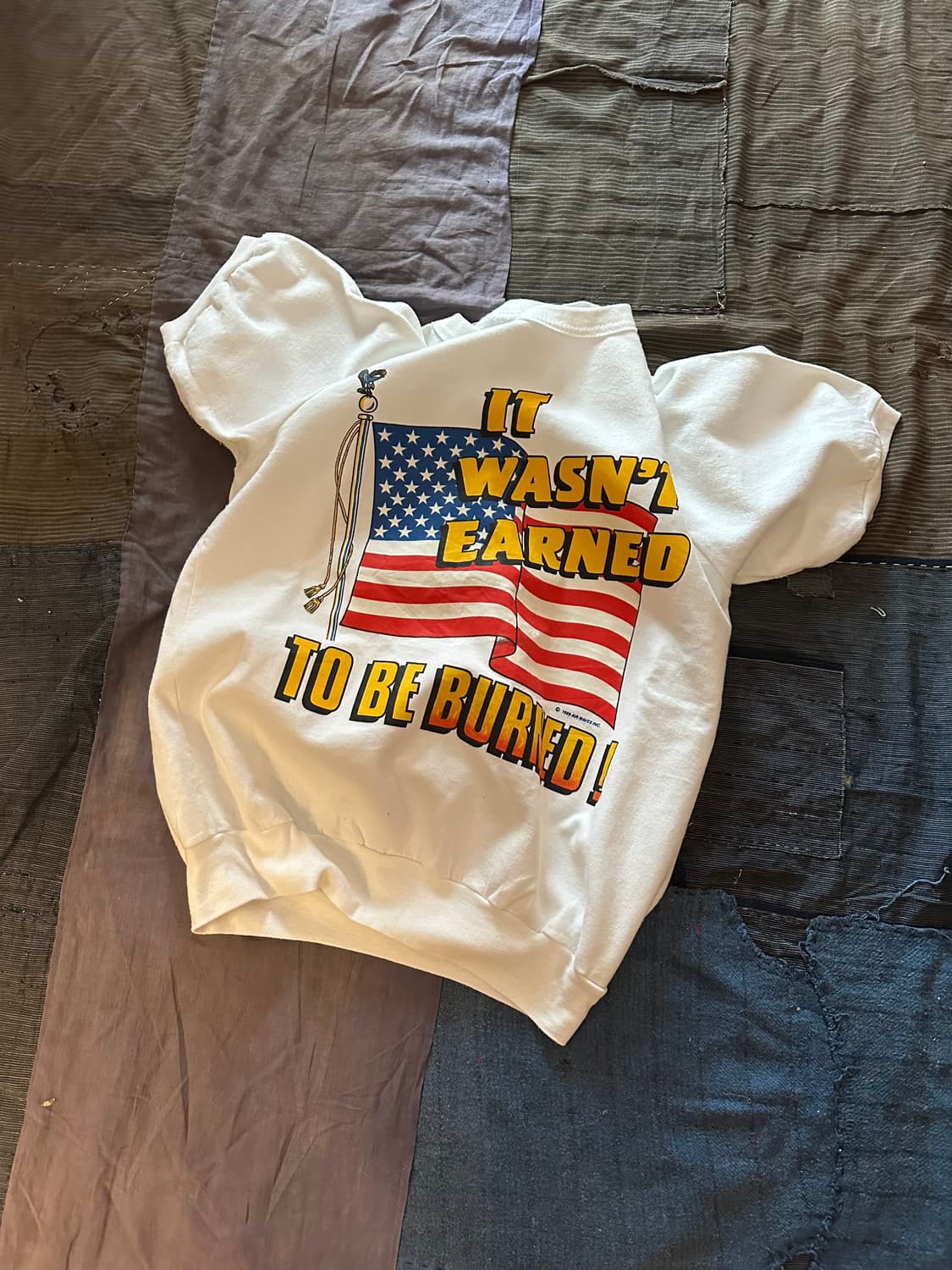 80s USA Vintage Half Sweat Shirt 상품이미지10