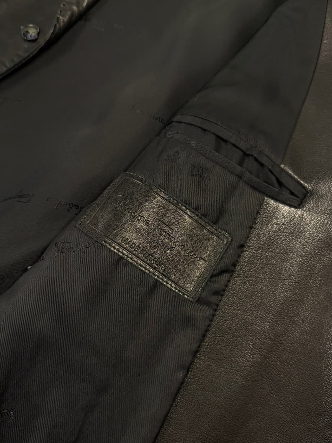 살바토레 페레가모 키드램스킨 자켓 남성100 상품이미지7