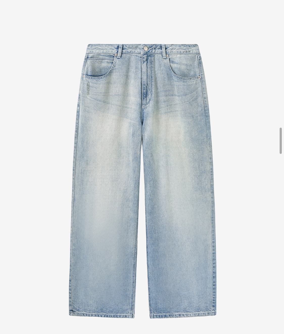 (M) 인사일런스 로우 웨이스트 와이드 데님 팬츠 라이트 블루 상품이미지2