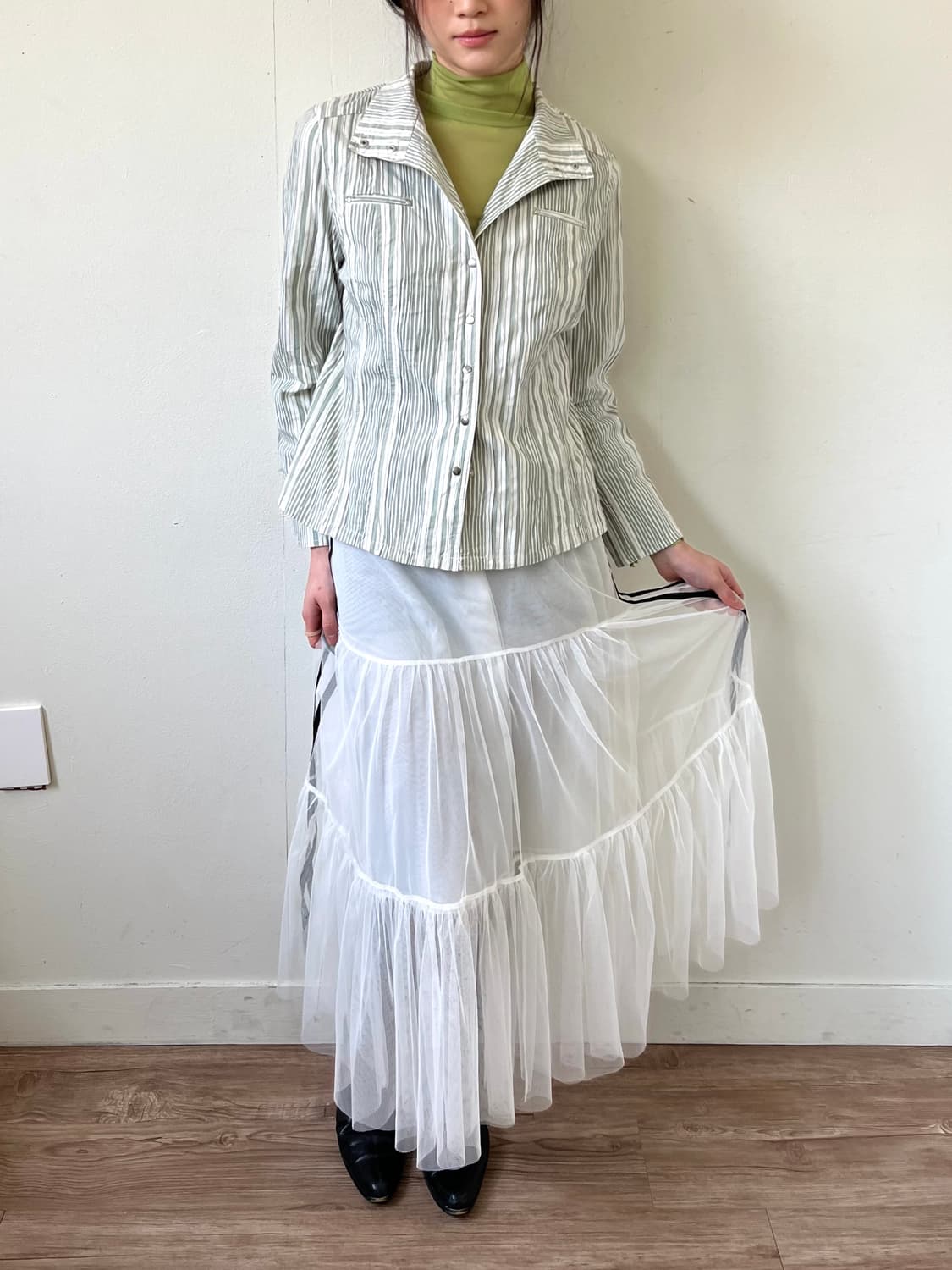 Radarista 트랙 롱 스커트 상품이미지6