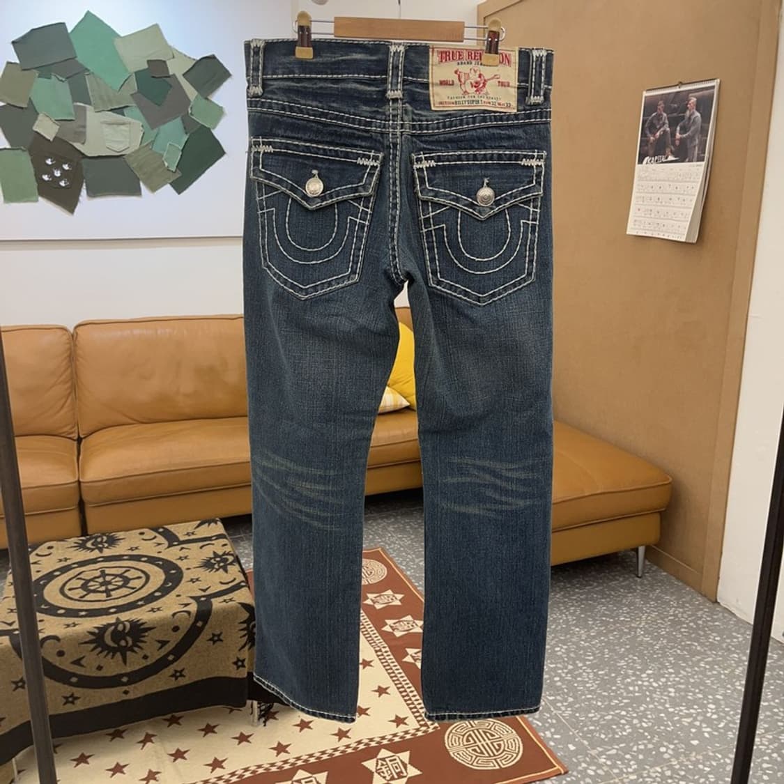 트루릴리전 빌리슈퍼티 키치 캐주얼 스티치 데님팬츠 32인치 C08630 상품이미지4