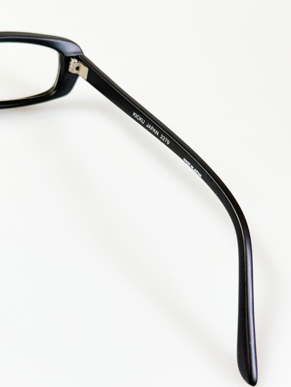 90s KICKU JAPAN 맷블랙 뿔테 스퀘어 빈티지 안경 상품이미지6