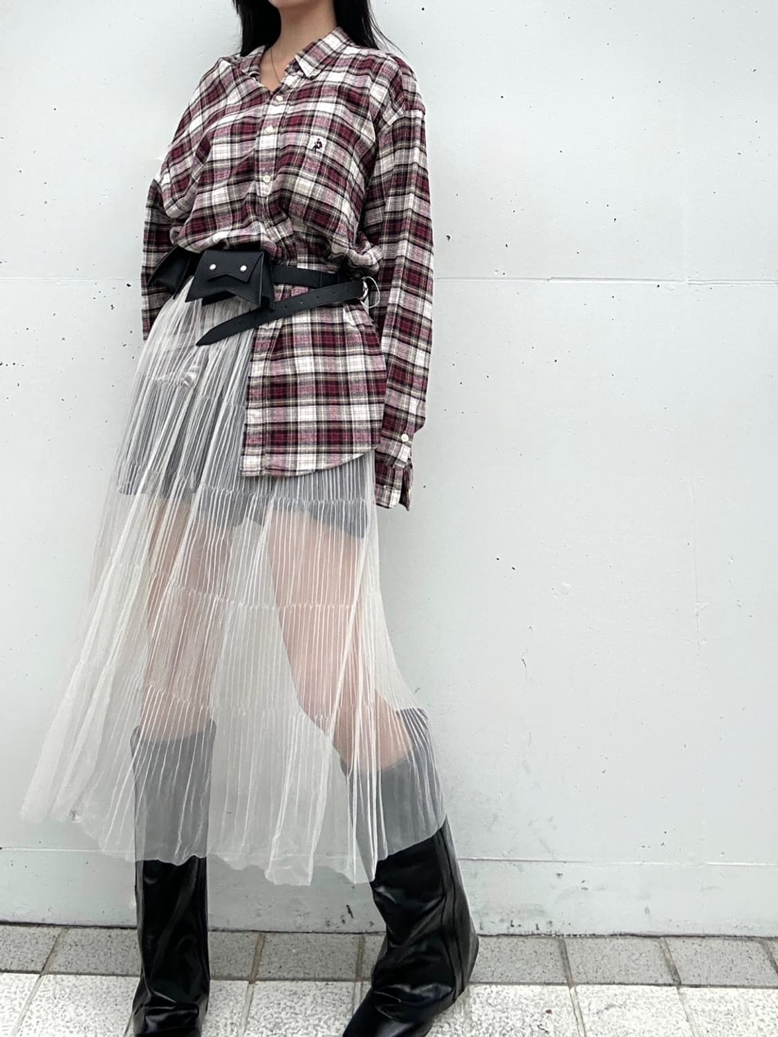 Due chiffon ruffle skirt / ivory 상품이미지6