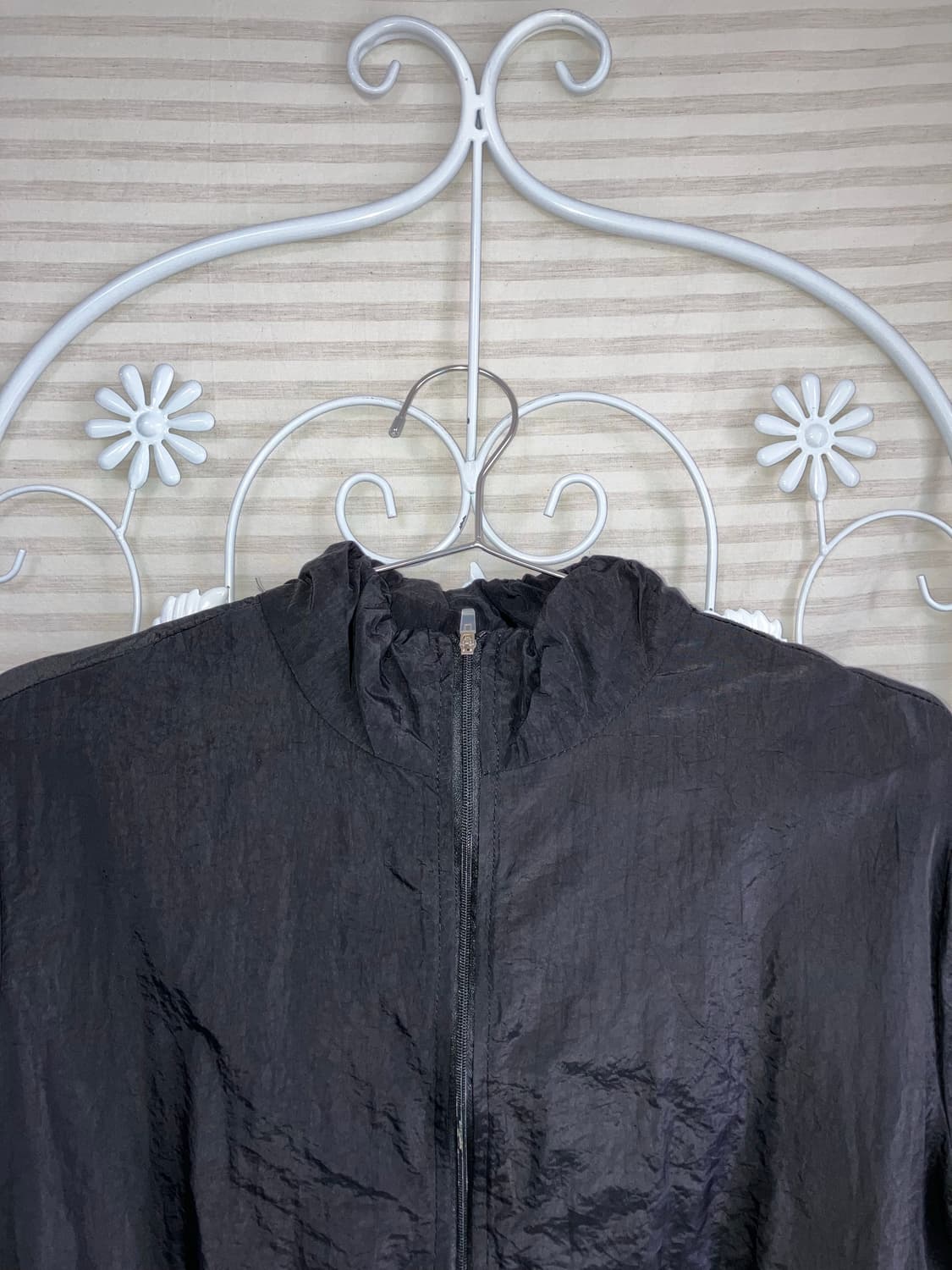 빈티지 블랙 반팔 바람막이 y2k 스트릿 갸루 펑키485   상품이미지4