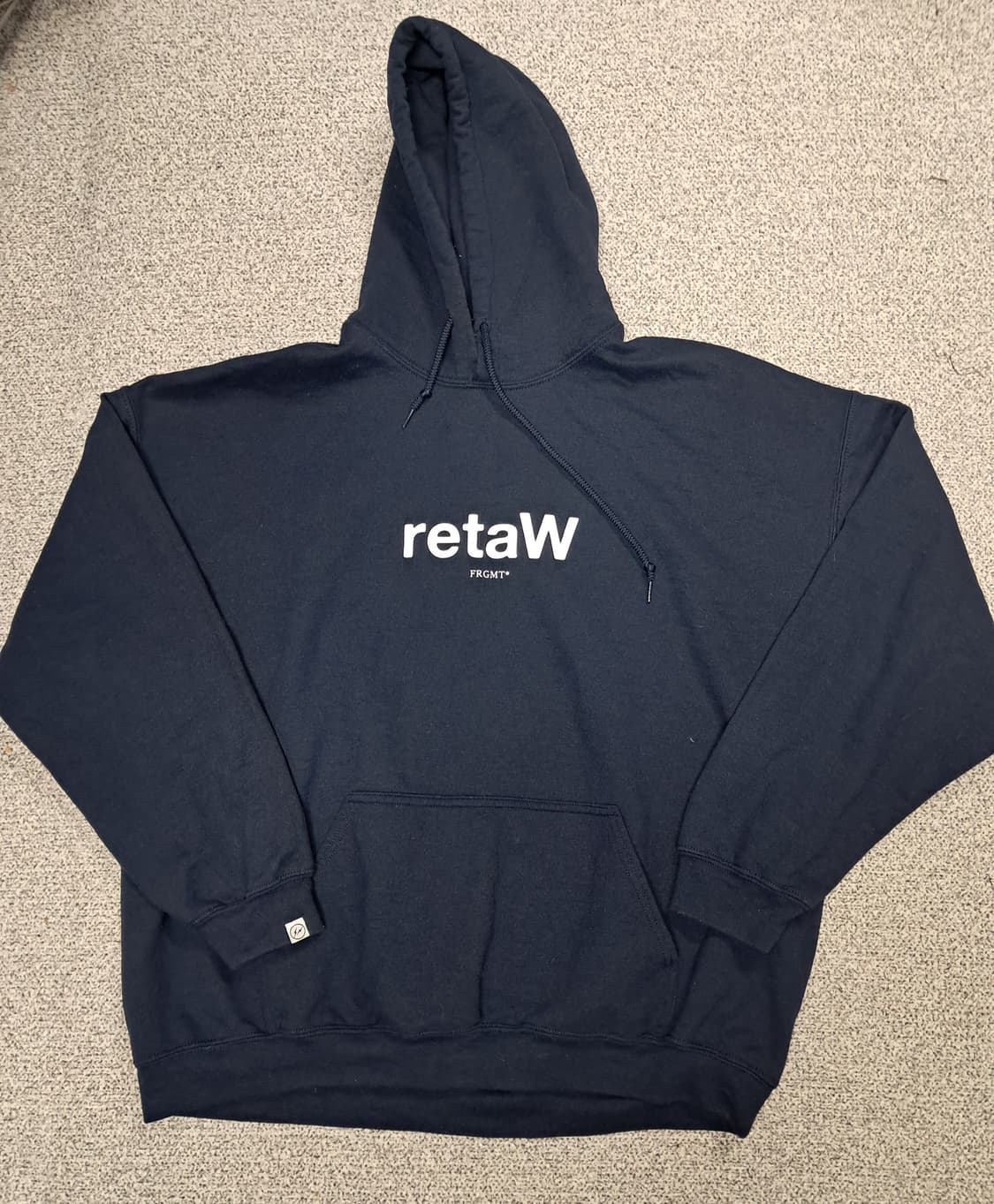 retaW FRAGMENT 후드티 네이비 상품이미지1