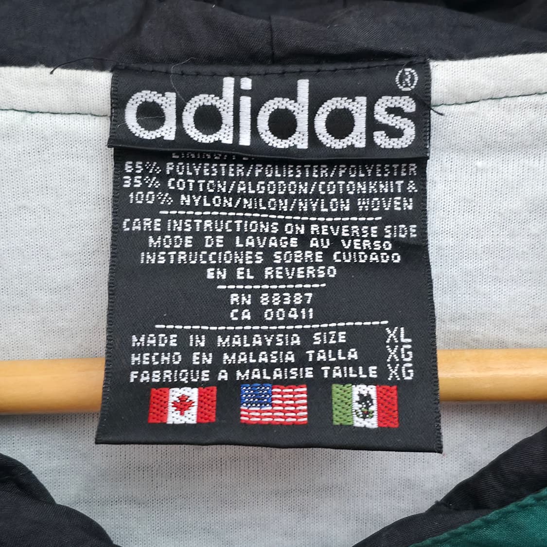[XL] 80's 아디다스 올드스쿨 그린 바람막이 상품이미지5