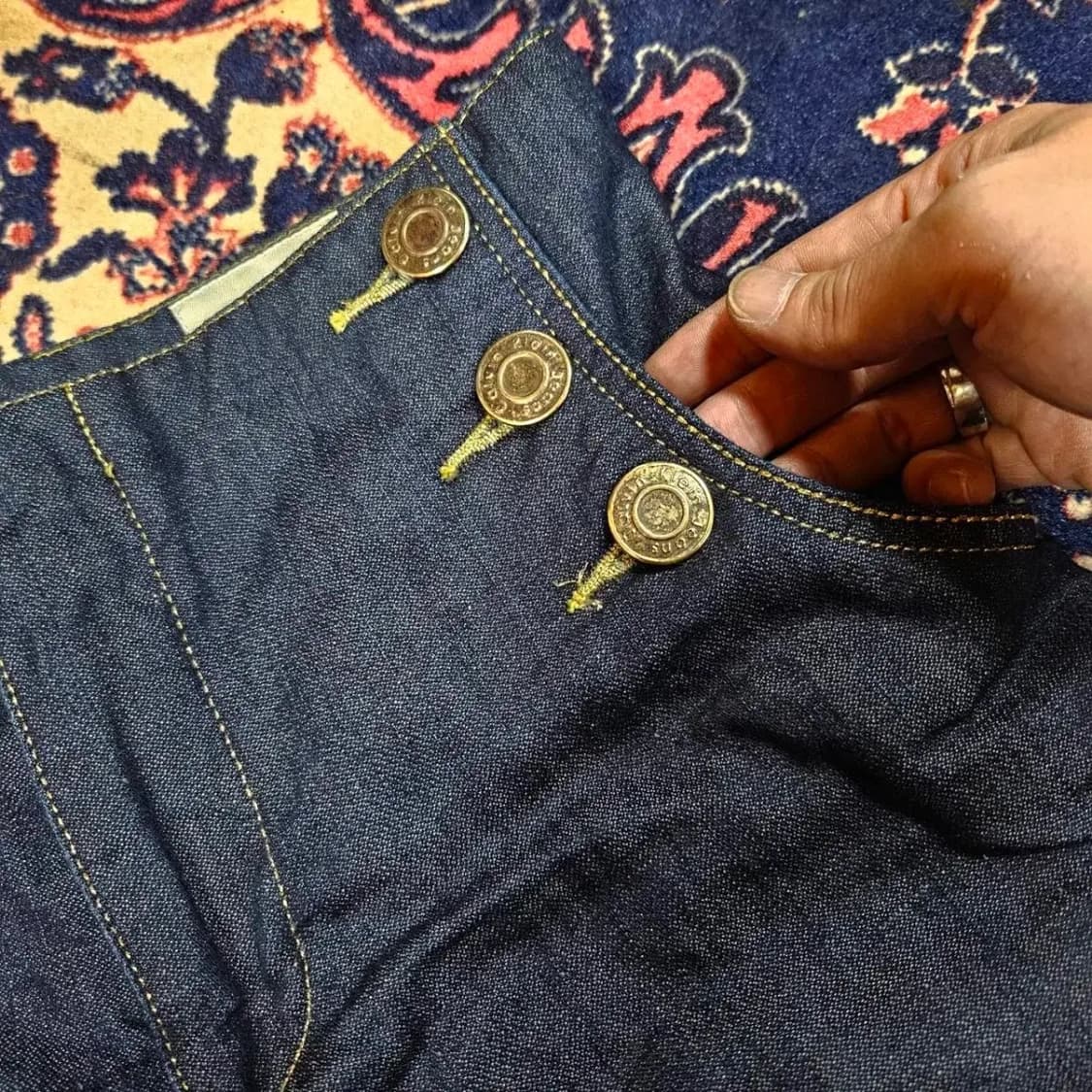  켈빈클라인 00's 빈티지 y2k 와이드부츠컷 생지 데님 팬츠 상품이미지3