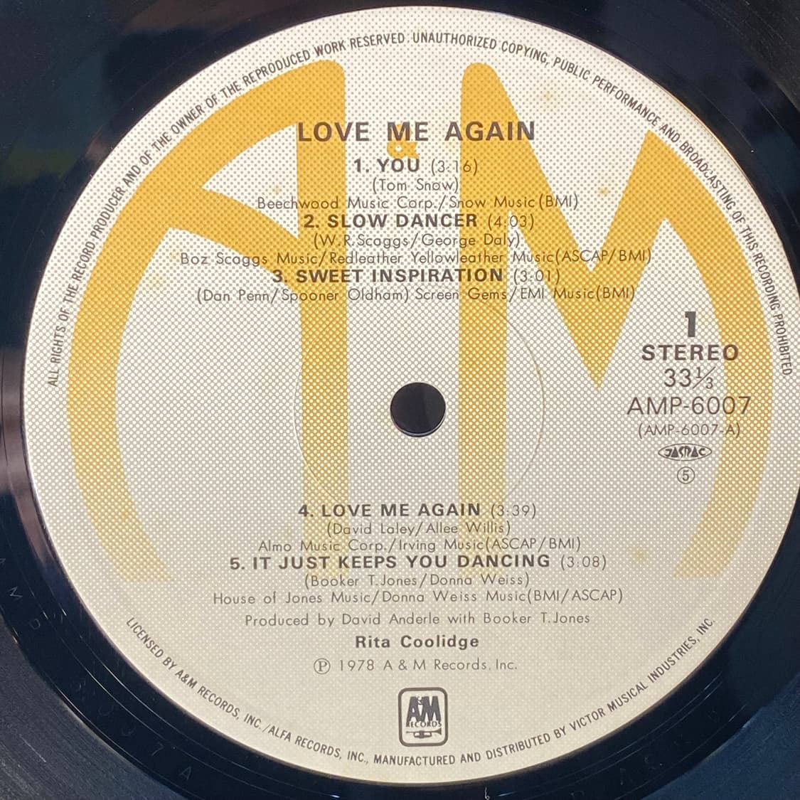 (중고LP-팝록) Rita Coolidge -'Love Me Again 상품이미지4