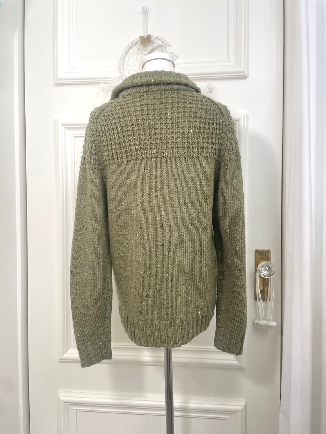 matcha melange pocket point collar cardi 상품이미지3