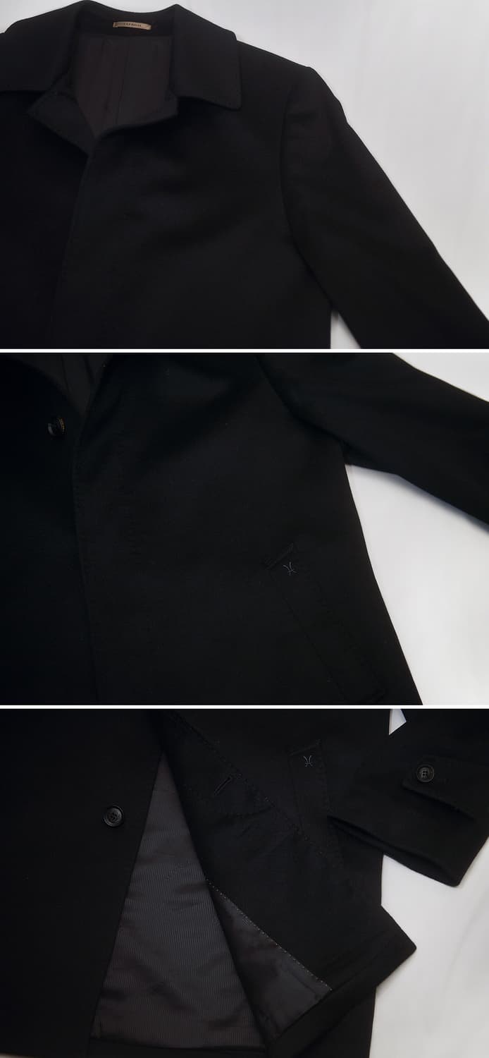 갤럭시 카디날 블랙 퓨어 캐시미어 맥코트 하프코트 (100 / 105+) 상품이미지8