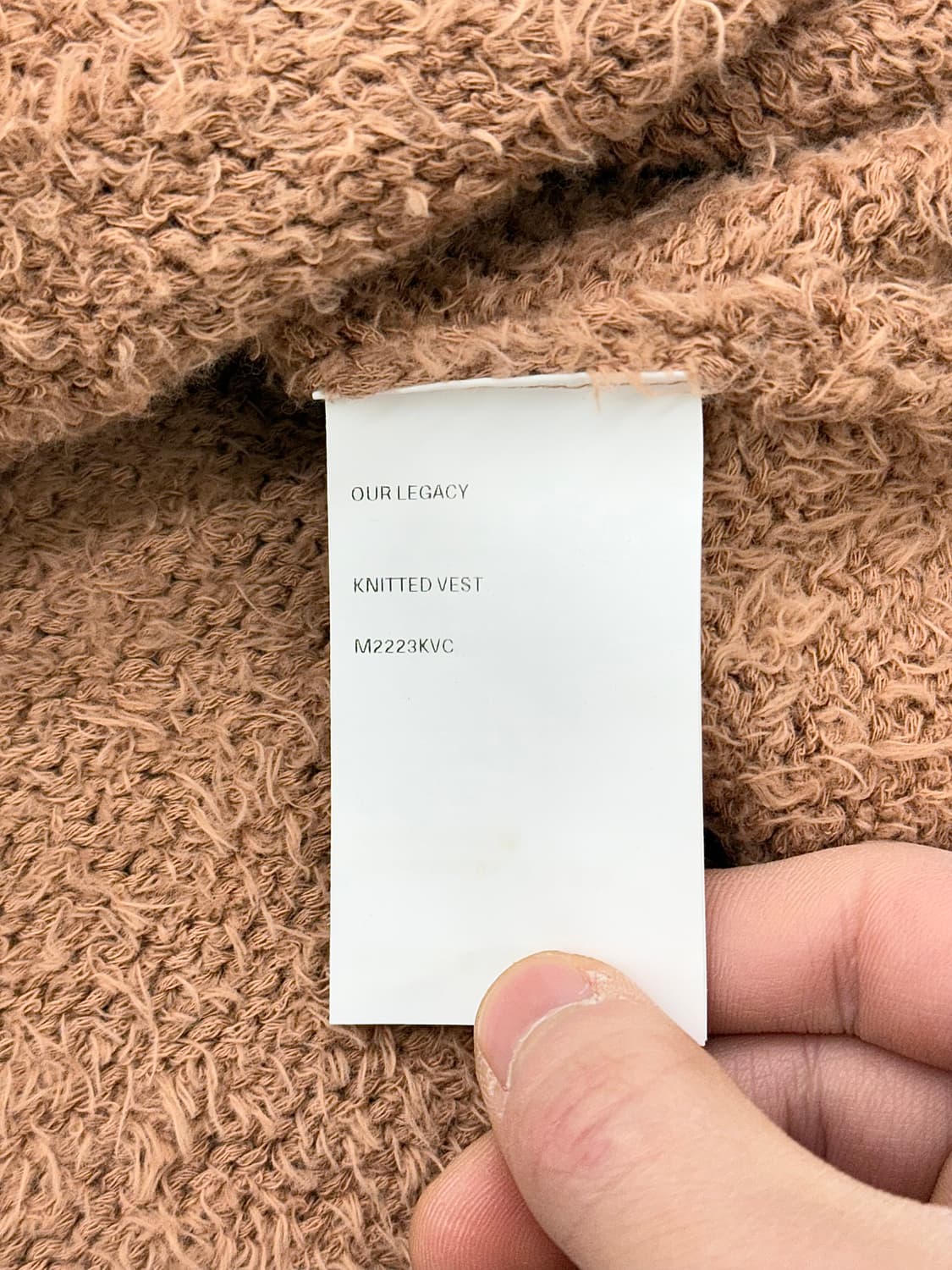 아워레가시 22ss 라멜 텍스처드 코튼 니트 베스트 상품이미지8