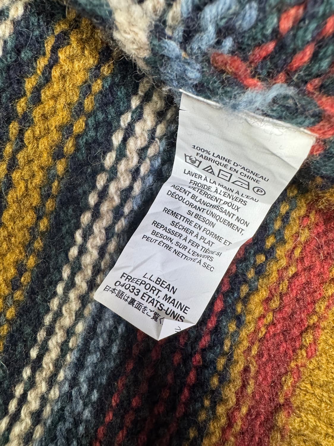 엘엘빈 L.L.Bean 램스울 멀티스트라이프 집업후드 M 상품이미지6