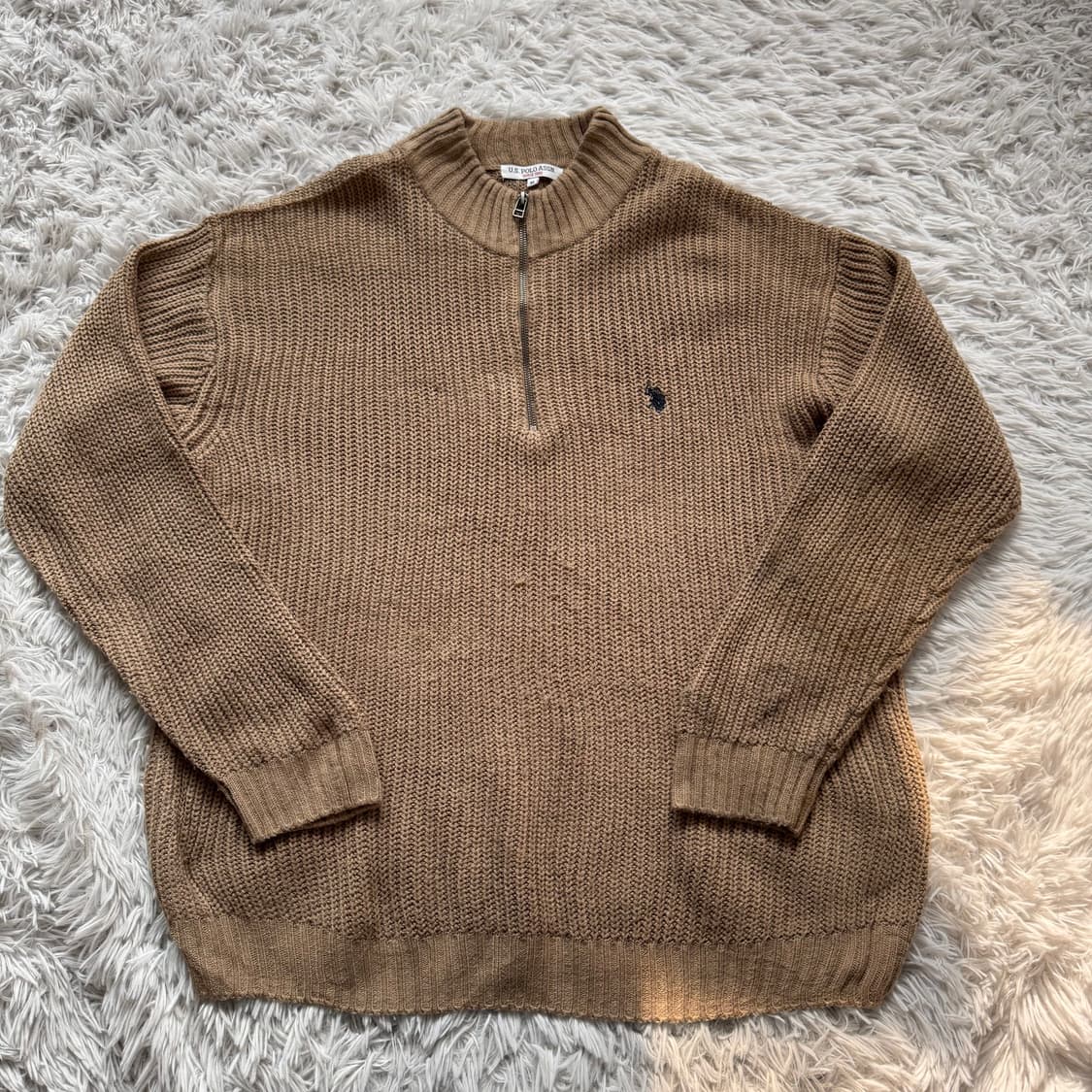 USPOLO ASSN 일본빈티지 반집업 니트 폴로 반집업니트 xl 105 상품이미지2