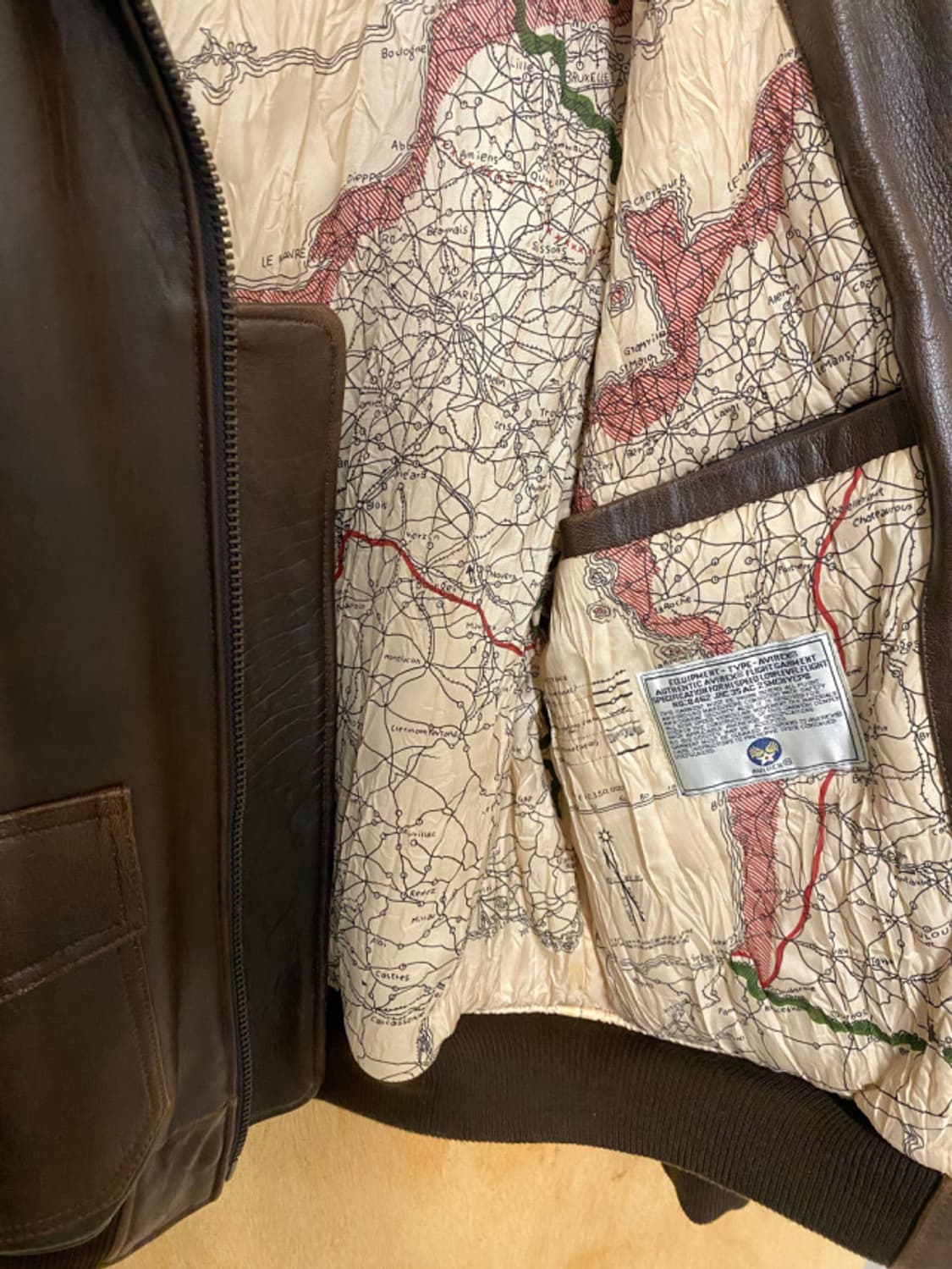 90's AVIREX G-1 leather jacket 90년대 아비렉스 상품이미지9