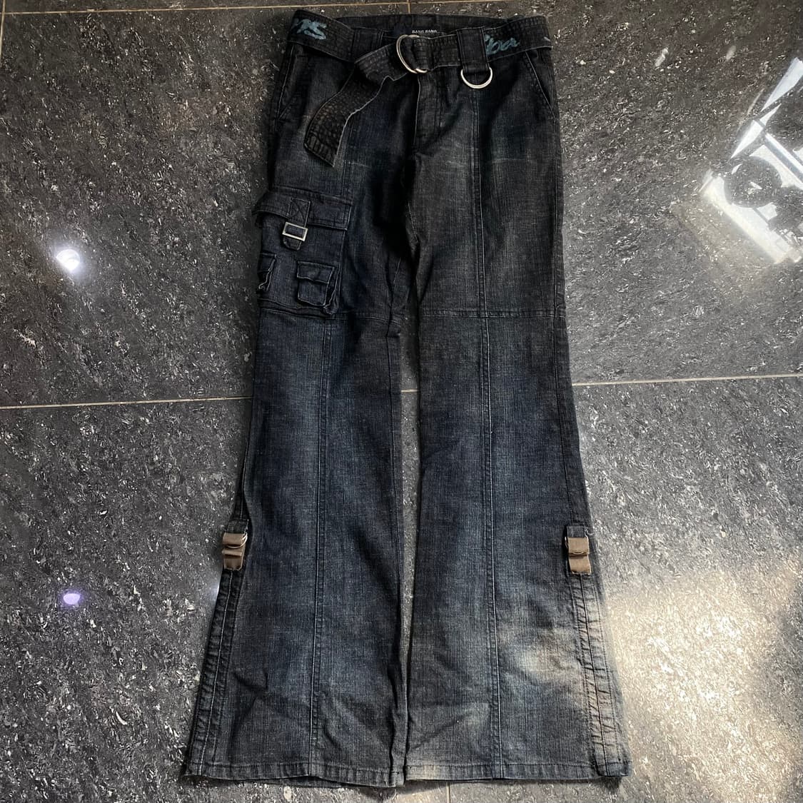 빈티지 Y2K 부츠컷 데님 카고팬츠 상품이미지2