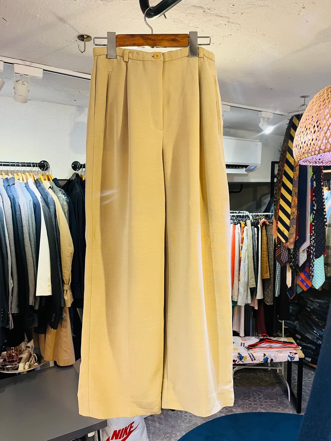 MANI 이탈리아 투턱 와이드 팬츠 (이탈리아제 / 여성 42) 상품이미지1