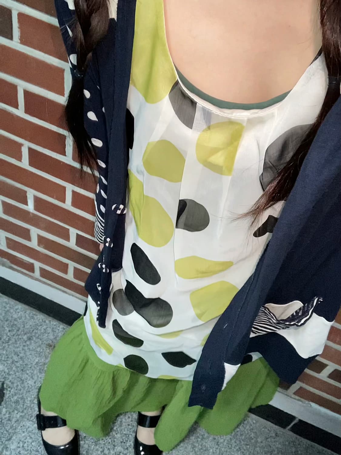 풋과일 도트 소녀 빈티지 코디세트 3pcs 상품이미지10