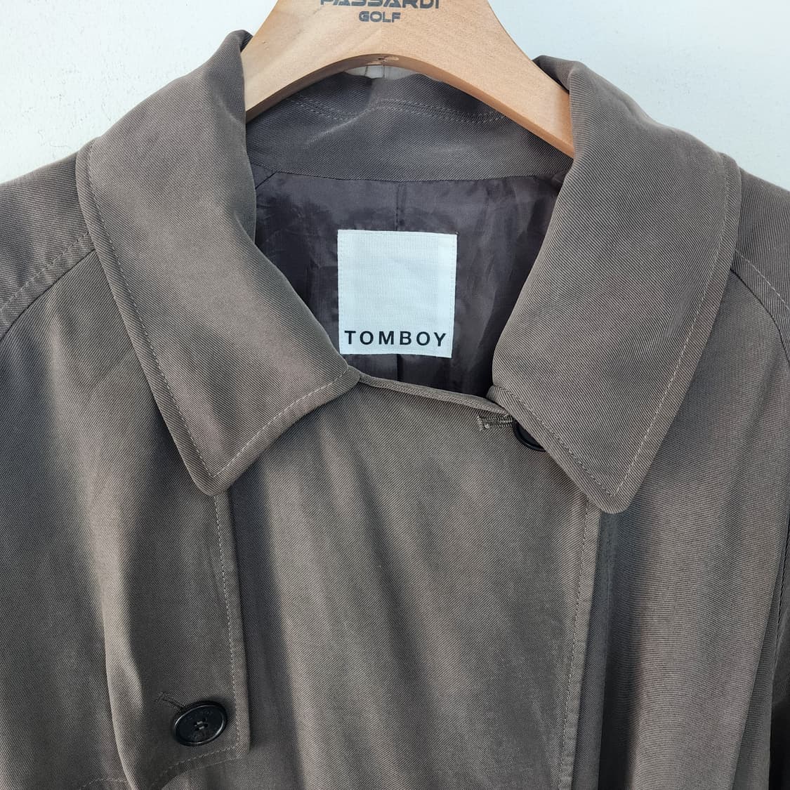 톰보이 더블 브라운 롱 트렌치 코트 상품이미지2