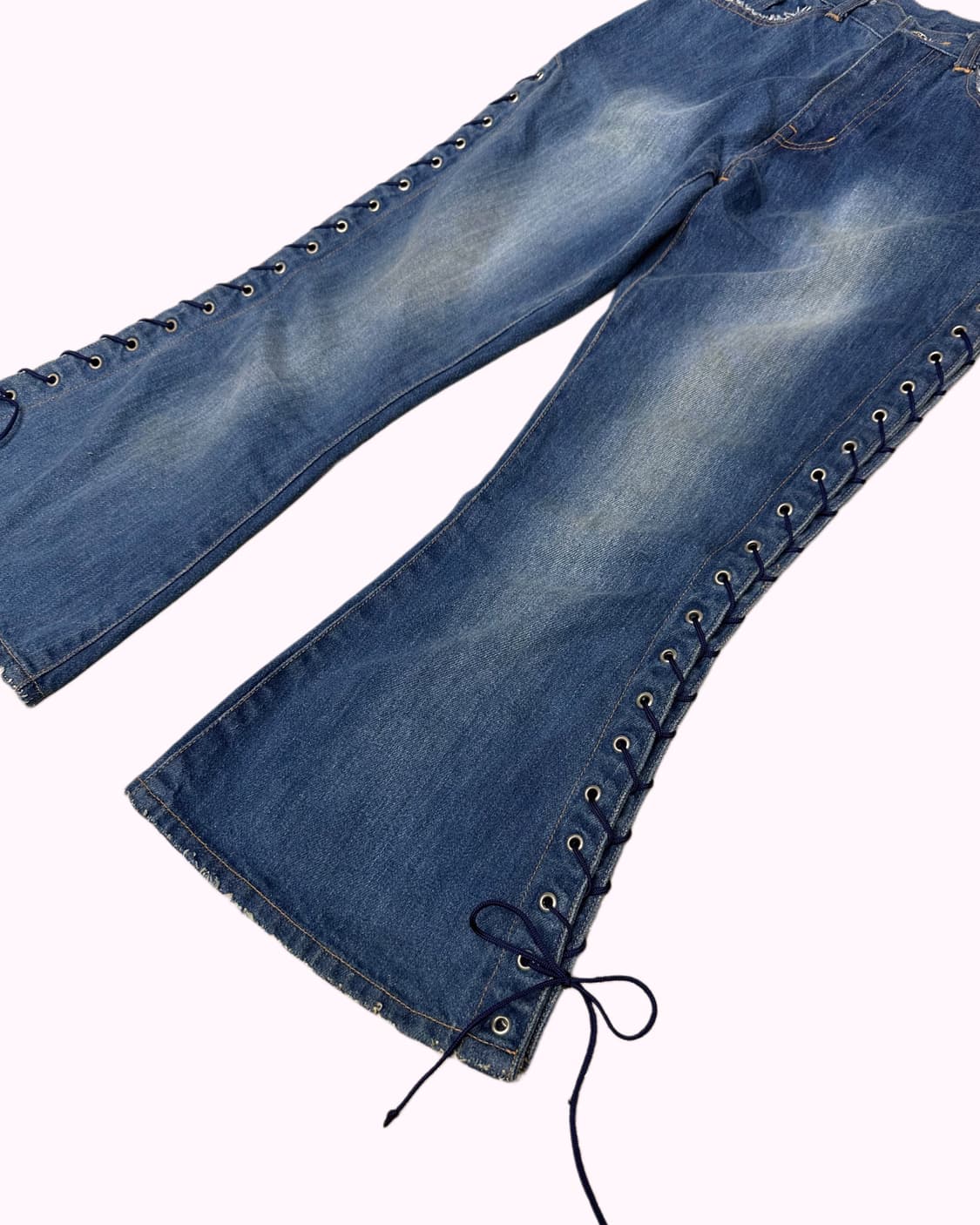 lace-up low-rise capri jean 상품이미지2