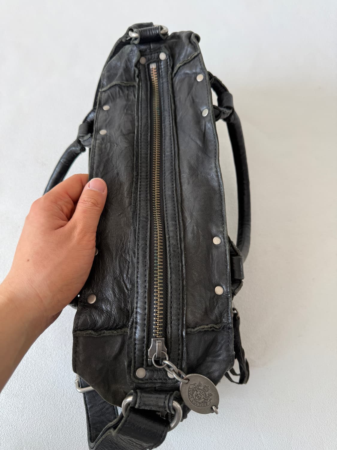 Pre owned 레더 토트 크로스백 상품이미지4