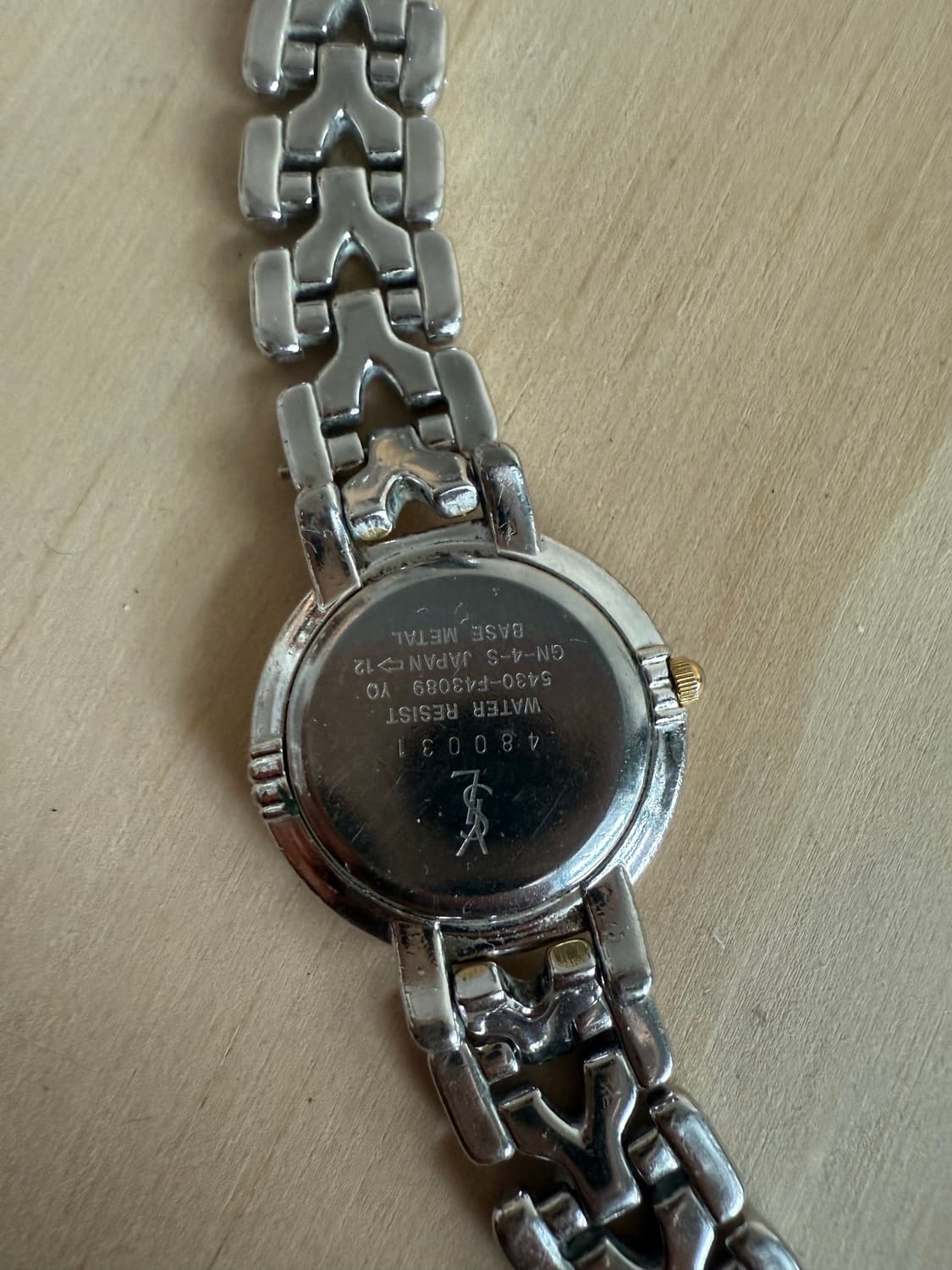 90s Ysl 생로랑 골드 실버 메탈 여성 시계 상품이미지3