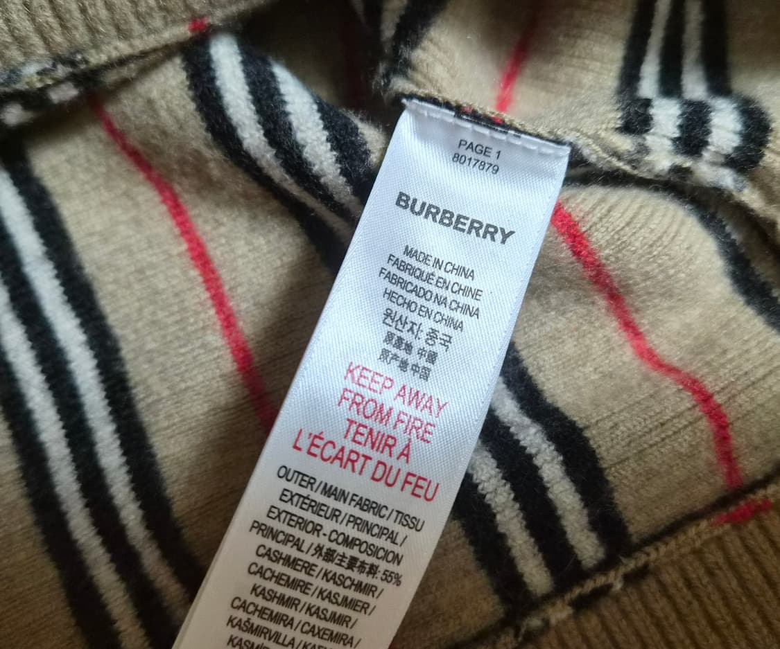 유아용 버버리 패턴 니트 상품이미지5