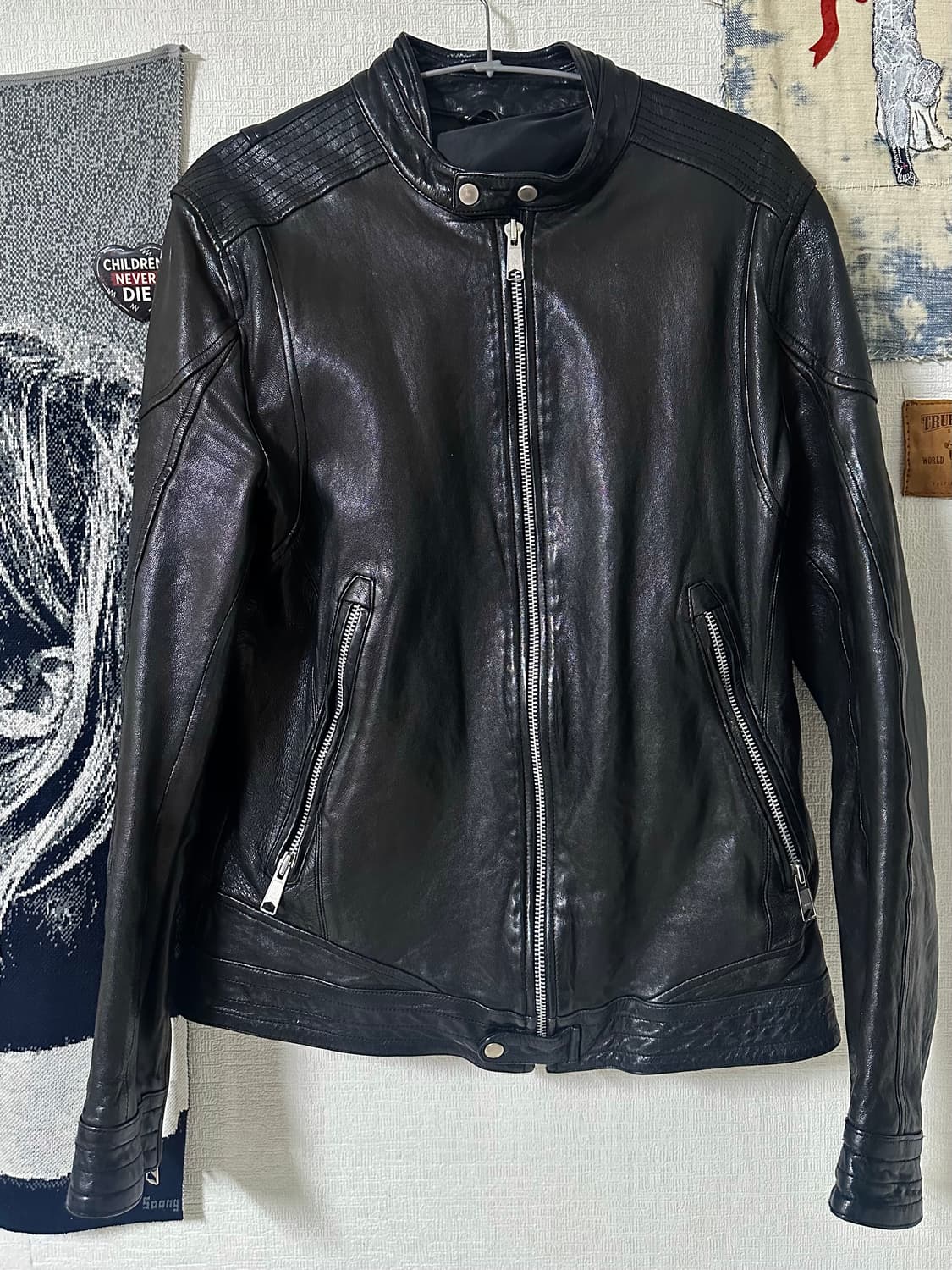 광희시장 램스킨 싱글라이더 레더 자켓 상품이미지1