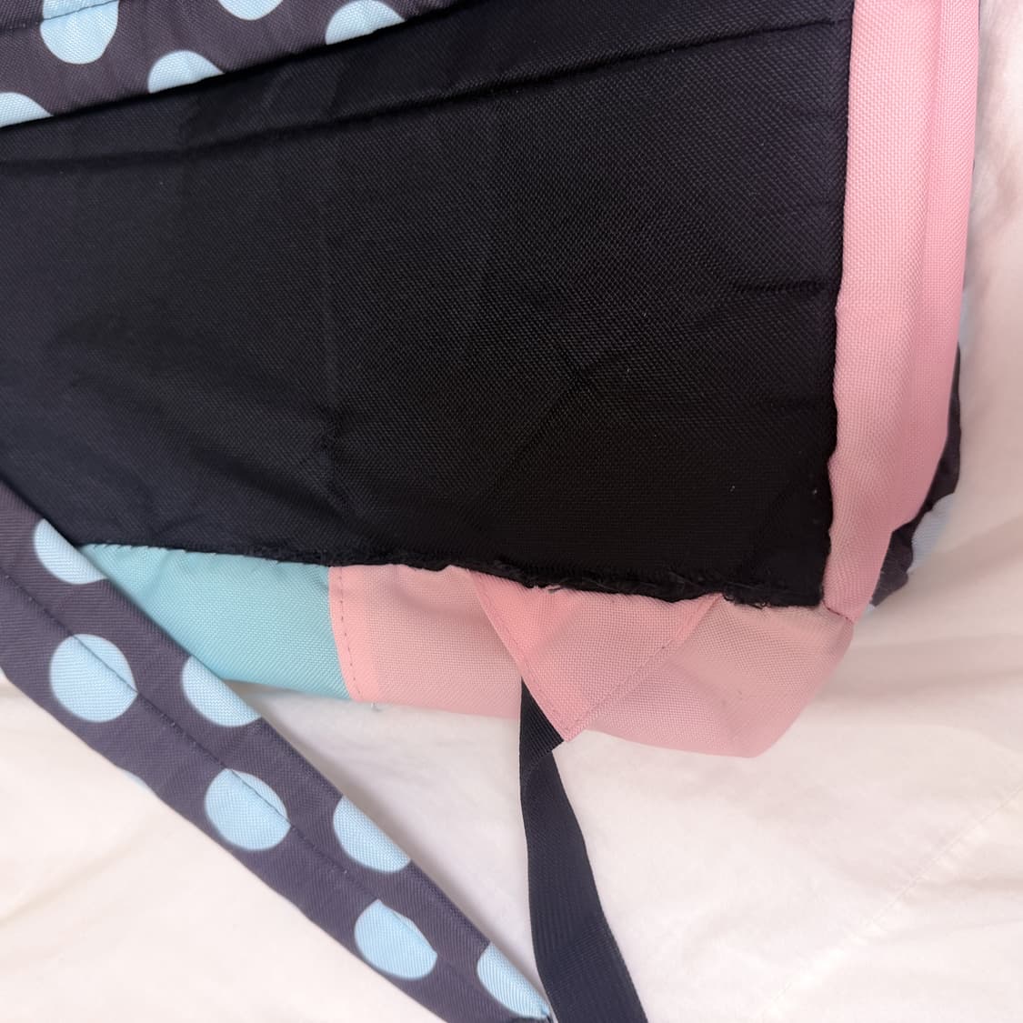 일본 빈티지 도트 스트라이프 솜사탕 백팩 상품이미지4