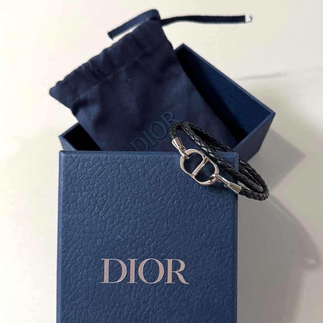 [정품/당일출고]디올 CD 아이콘 브레이드 가죽 팔찌 상품이미지2