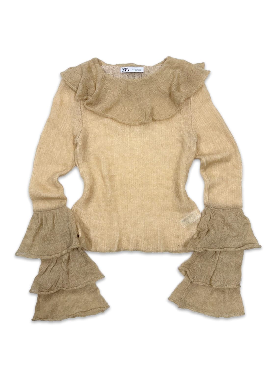 빈티지 ZARA 프릴 레이어드 니트 상품이미지2